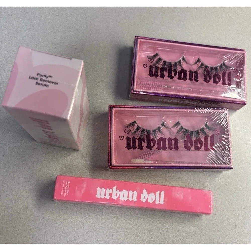 Urban Doll Lashes Bundle Bedroom eyes -New Sealed In Box- Lashes, Serum and Appl